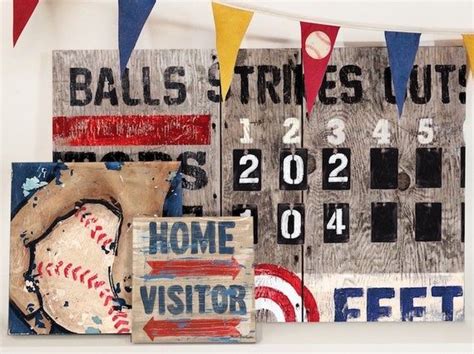 Baseball Sandlot Scoreboard Sports Wall Art Decor By Aaron Etsy