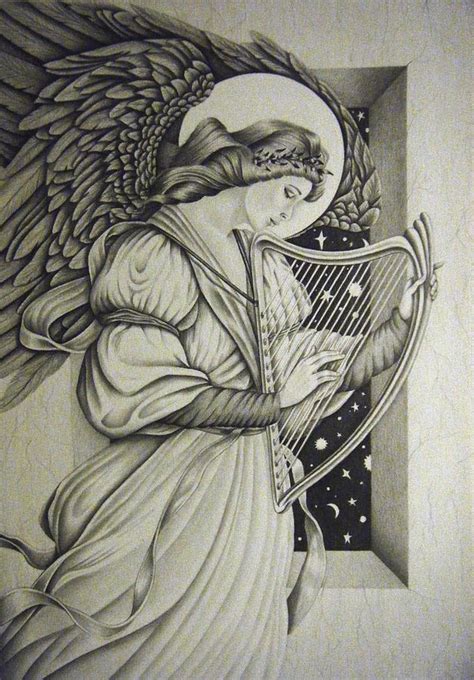 Christmas Angel Sketch At Explore Collection Of