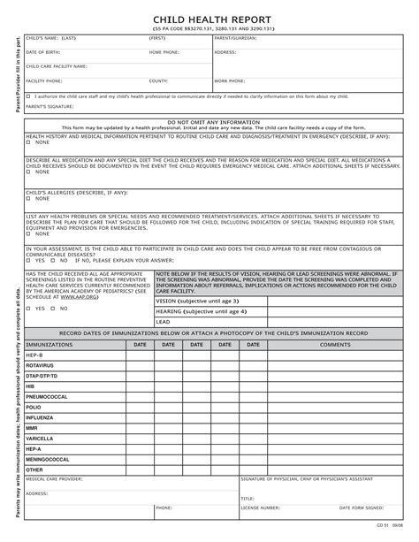 Free 14 Daycare Information Forms In Ms Word Pdf