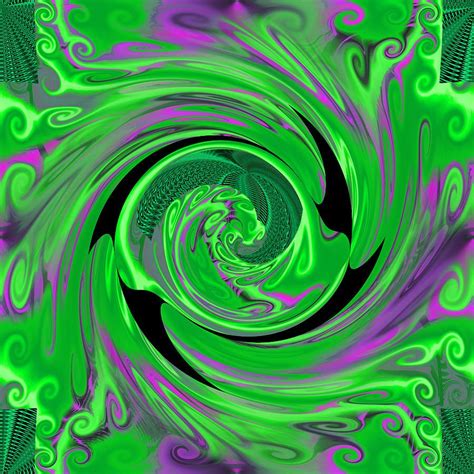 Swirling Green And Purple Painting Swirling Green And Purple Fine Art