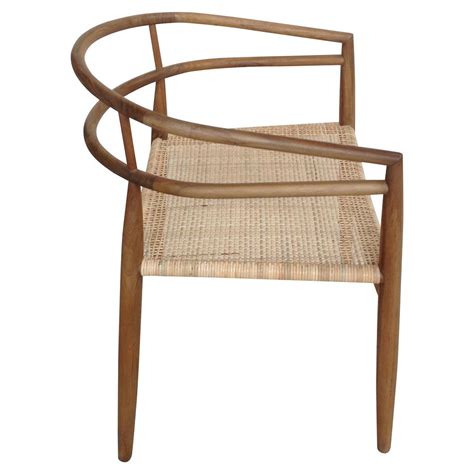 Wicker furniture rattan furniture seagrass outdoor wicker lane venture replacement cushions closeouts. Noir Finley Mid Century Teak Rattan Dining Chair | Kathy ...