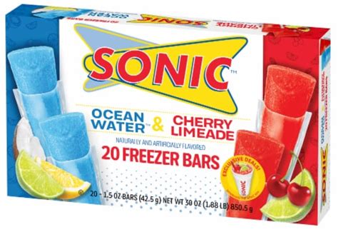 Sonic Ocean Water And Cherry Limeade Freezer Bars 20 Ct Fred Meyer