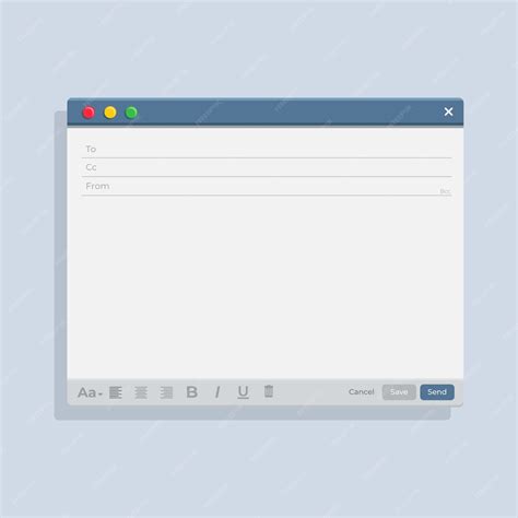 Free Vector Flat Design Blank Email Template