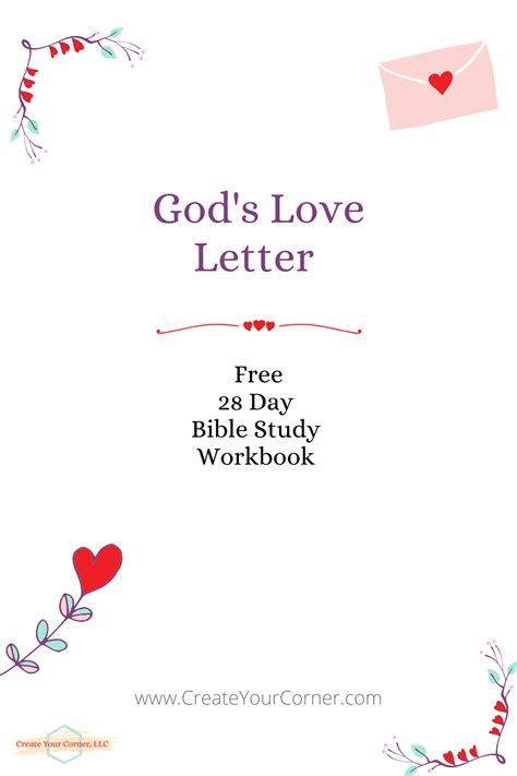 Gods Love Letter Bible Study Workbook Create Your Corner Llc