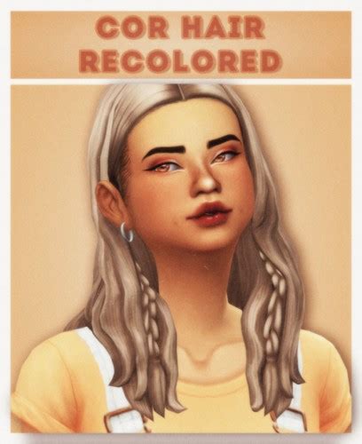 Disanity Sims‘ Cor Hair Recolour At Cowplant Pizza Sims 4 Updates