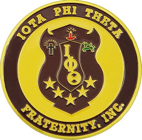 Iota Phi Theta 3d Shield Round Car Badge Emblem Gold 275