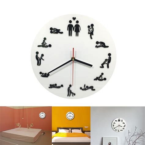 Kama Sutra Sex Position Clock 24hours Sex Clock Novelty Wall Clock Home