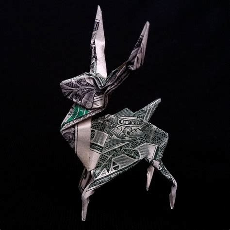 Money Origami Miniature Deer 3d Sculpture Buck Mini Figurine Etsy