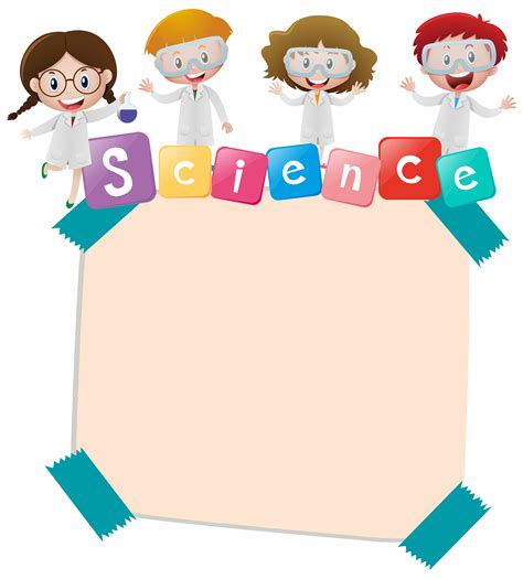 Paper Template With Kids And Science 412854 Vector Art At Vecteezy
