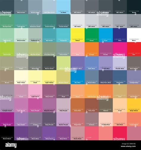 Cmyk Color Guide Stock Vector Image And Art Alamy