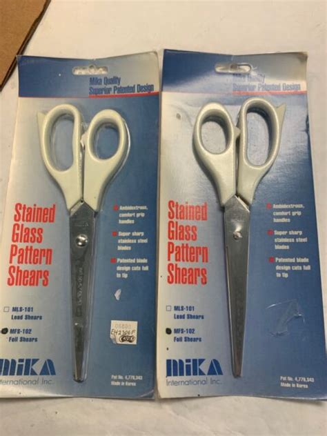 original mika foil pattern shears scissors for stained glass 1985 vintage for sale online ebay