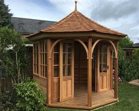 S45 3m 8 sided cedar summerhouse, bi-fold doors to the front. Prices