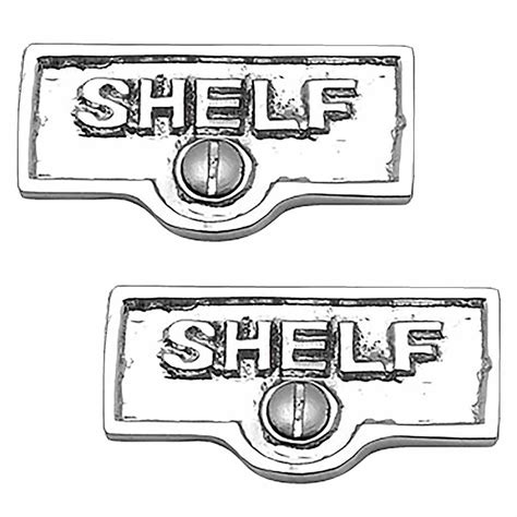 This is a custom plate for anita, if any other user ends this listing it will be void. 2 Switch Plate Tags SHELF Name Signs Labels Chrome Brass