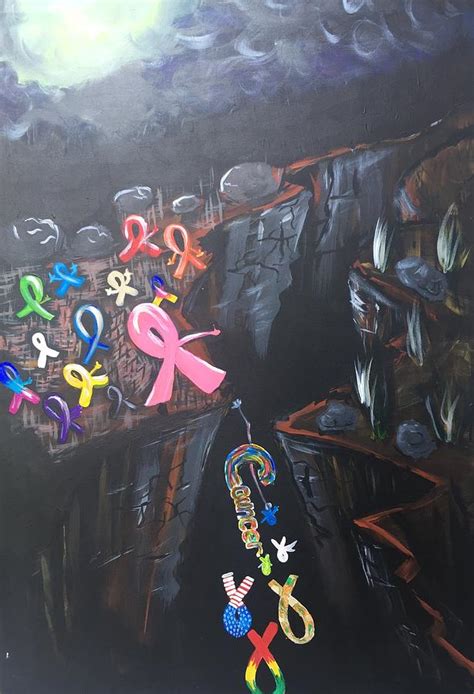 Fuk Cancer Painting By Jemillya Ealy Fine Art America