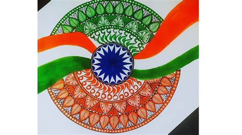 independence day mandala art how to draw mandala art tricolour mandala art independence day