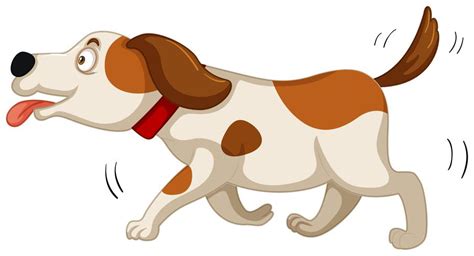 Cute Dog Running On White Background 299449 Vector Art At Vecteezy