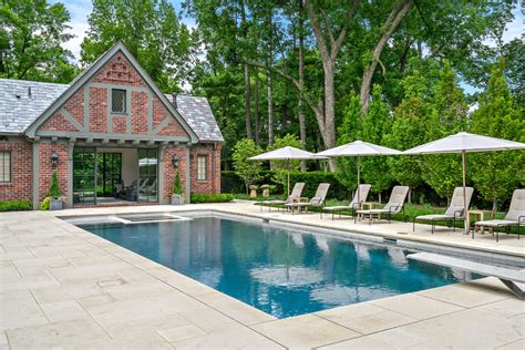 English Garden And Pool House Traditional Pool Kansas City By
