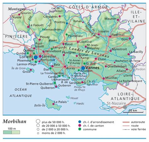Carte Plan Et Itinéraire Département Morbihan 56