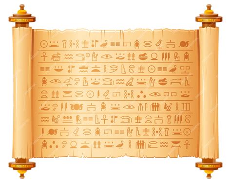 Premium Vector Ancient Egyptian Papyrus With Hieroglyphs Historical