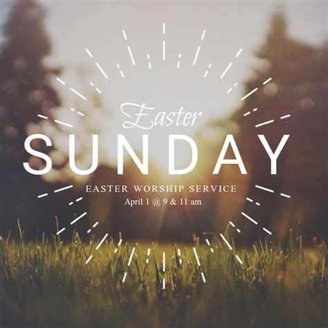 Easter Church Event Instagram Post Template Postermywall