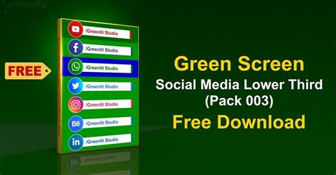 Free Green Screen Social Media Lower Third Pack 3 l Free Download l ...