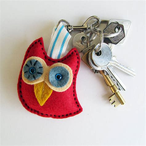 Handmade Owl Key Ring By The Big Forest | notonthehighstreet.com