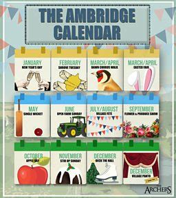 Bbc Radio The Archers The Ambridge Calendar