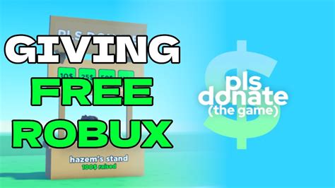 giving away thousands of robux in donate pls youtube