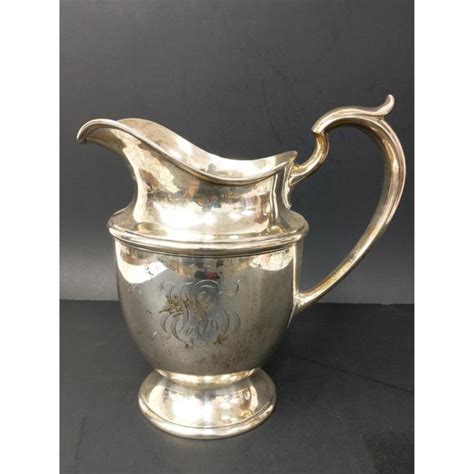 Lot Sterling Silver Pitcher Fully Signed And Hallmarked
