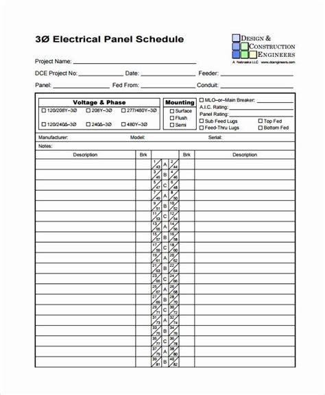 Printable electrical panel schedule tirevi fontanacountryinn com. 30 Electrical Panel Label Templates - Labels Design Ideas 2020