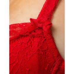 Lovehoney Plus Size Flaunt Me Floral Lace Balcony Cup Basque Red