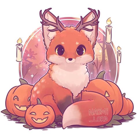 Naomi Lord On Instagram “🎃 A Halloween Fox 🦊🎃 Cute Kawaii Animals