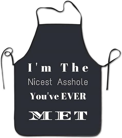 im the nicest asshole youll ever meet unisex waterproof apron novelty kitchen creative cooking