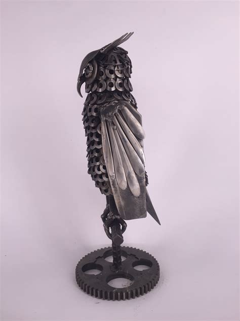 Owl Metal Sculpture Carvings I Forge Iron