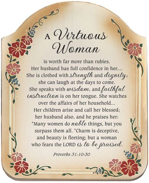 Proverbs 31 Virtuous Woman Virtuous Woman Proverbs 3110 30 Plaque
