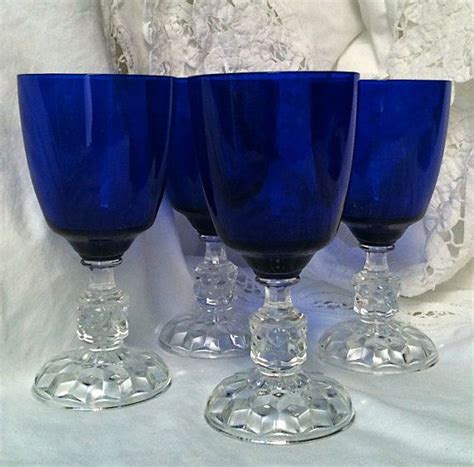 Fostoria Glass Stemware American Lady Claret By Vintagetimelines 100 00 Fostoria Glassware