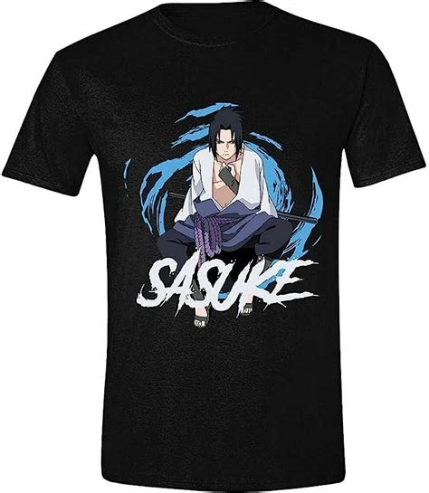 Wood Shippuden Sasuke Anime T Shirt Black S Uk Clothing