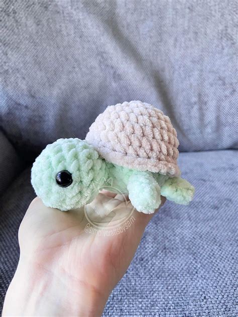 Crochet Turtle Handmade Plush Animal Toy Amigurumi Etsy Uk