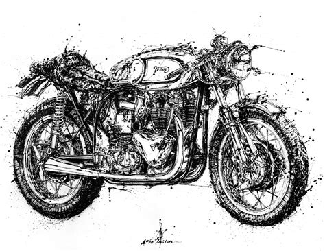Makotoendotriton Bike Artwork Motorcycle Artwork Drawing Artwork
