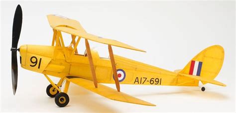 Tiger Moth Complete Vintage Model Rubber Powered Balsa Wood Aircraft