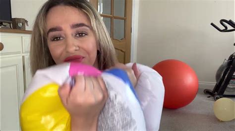 Asmr Blowing Up And Deflating A Beach Ball Sounds Youtube