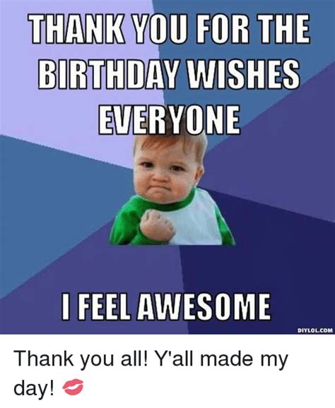 Thank You For All The Birthday Wishes Facebook Funny Minor Gorwast