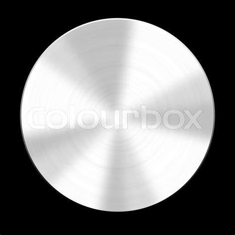 Round Blank Metal Button Stock Image Colourbox
