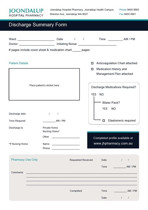 30 Hospital Discharge Summary Templates And Examples