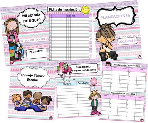 Spanish Calendars With Pictures Of People And Balloons On Them