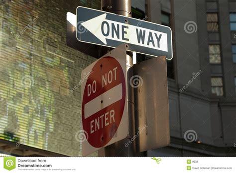 One Way Do Not Enter Stock Photo Image Of Enter Arrow 9638