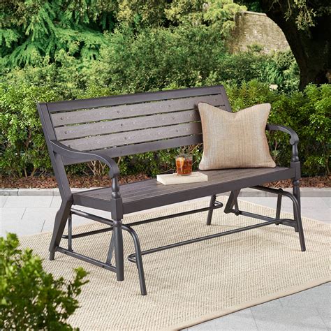 A patio glider provides a perfect addition to your outdoor furniture. Better Homes & Gardens Hillsboro Patio Double Glider Chair ...