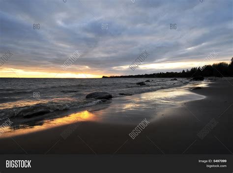 Sunset Over Baltic Sea Image And Photo Free Trial Bigstock
