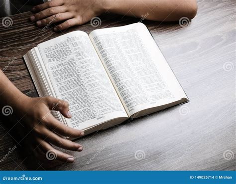 Hands With Open Bible Stock Photo Image Of Church Religion 149025714