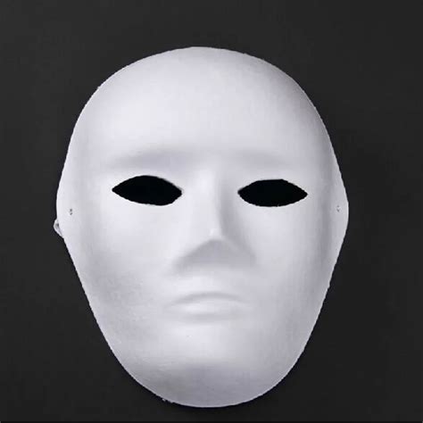 Adults Women Men White Pulp Mask Diy Self Drawing Blank Face Masks